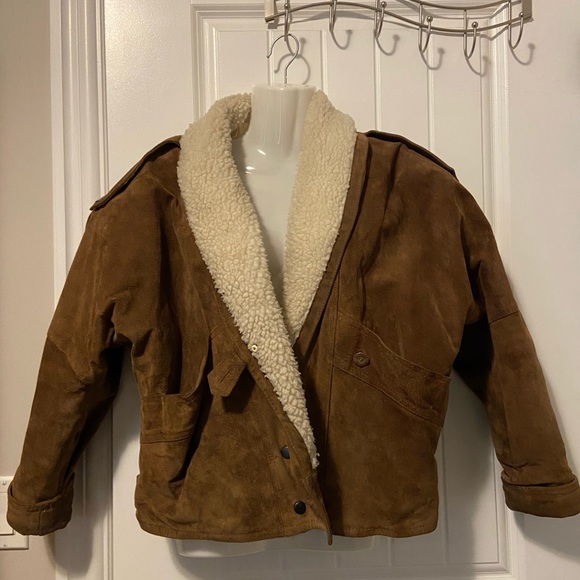 Smart Set Leather Suede Coat Size M - Picture 1 of 13